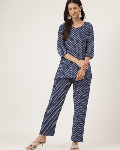 Blue Printed Loungewear/Nightwear