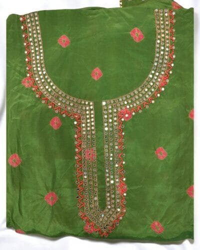 Soothing Bandhej Print Unstitched Suit set for Women